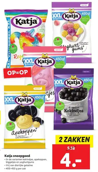 Lidl Katja Snoepgoed 2*400-450g aanbieding