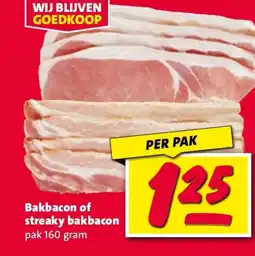 Nettorama Bakbacon of streaky bakbacon aanbieding