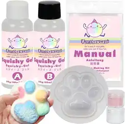 Amazon Taba Squishy Kit Set Vloeibare Gel + 3 Poot Siliconen Mal + Vlokken aanbieding