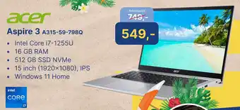 Levix Computershop acer Aspire 3 A315-59-798 aanbieding