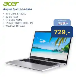 Levix Computershop acer Aspire 3 A317-54-5986 aanbieding