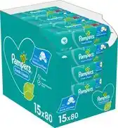 Amazon Pampers Fresh Clean Babydoekjes 15 Verpakkingen = 1200 Doekjes aanbieding
