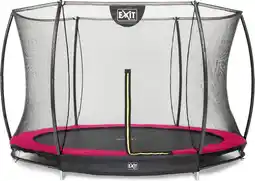 Bol.com EXIT Silhouette inground trampoline ø305cm met veiligheidsnet - roze aanbieding