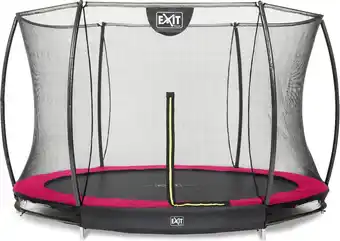 Bol.com EXIT Silhouette inground trampoline ø305cm met veiligheidsnet - roze aanbieding