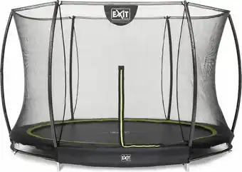 Bol.com EXIT Silhouette inground trampoline ø366cm met veiligheidsnet - zwart aanbieding