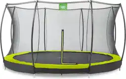 Bol.com EXIT Silhouette inground trampoline ø366cm met veiligheidsnet - groen aanbieding