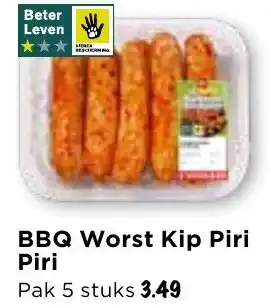 Vomar Voordeelmarkt BBQ Worst Kip Piri Piri aanbieding