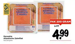 Vomar Voordeelmarkt Gerookte Atlantische Zalmfilet aanbieding