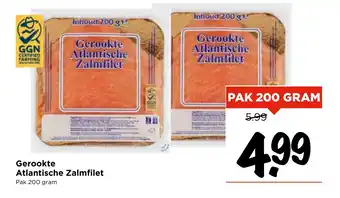 Vomar Voordeelmarkt Gerookte Atlantische Zalmfilet aanbieding