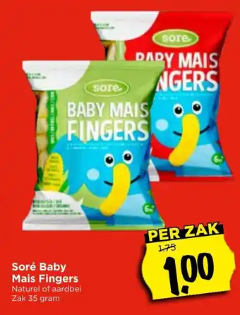 Vomar Voordeelmarkt Soré Baby Mais Fingers aanbieding