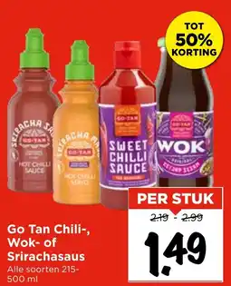 Vomar Voordeelmarkt Go Tan Chili, Wok of Srirachasaus aanbieding