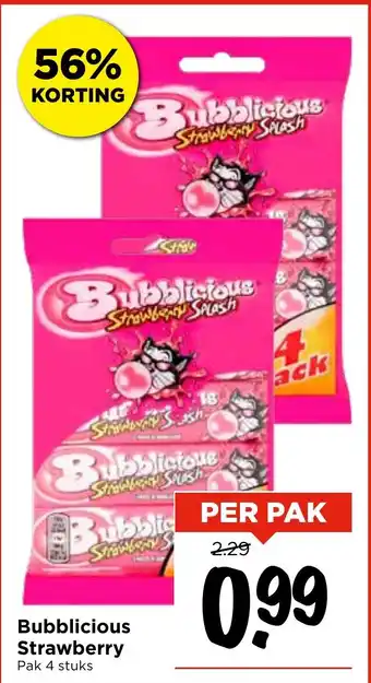 Vomar Voordeelmarkt Bubblicious Strawberry Splash aanbieding