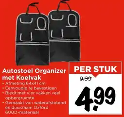Vomar Voordeelmarkt Autostoel Organizer met Koelvak aanbieding