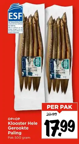 Vomar Voordeelmarkt Klooster Hele Gerookte Paling aanbieding