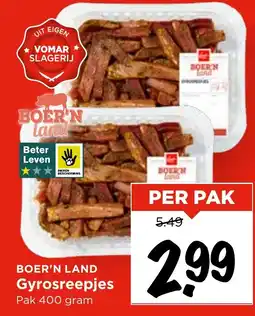 Vomar Voordeelmarkt BOER'N Land Gyrosreepjes aanbieding