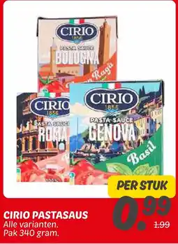 Dekamarkt CIRIO pastasaus aanbieding