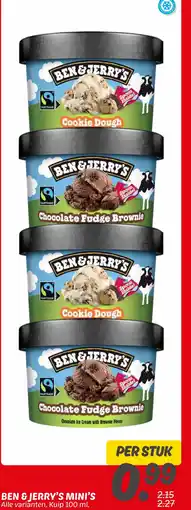 Dekamarkt BEN & JERRY'S MINI'S aanbieding
