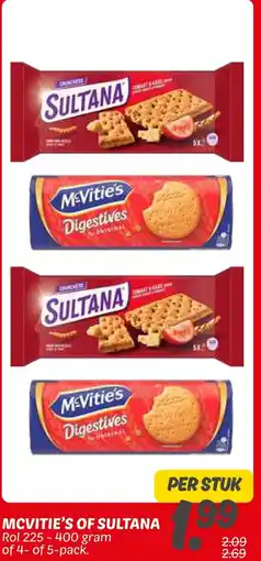 Dekamarkt Mcvitie's of sultana aanbieding