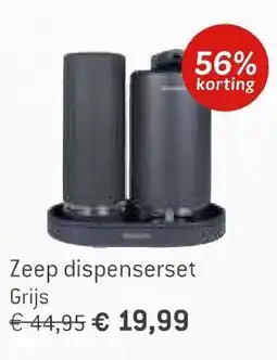 Dekamarkt Zeep dispenserset Grijs aanbieding
