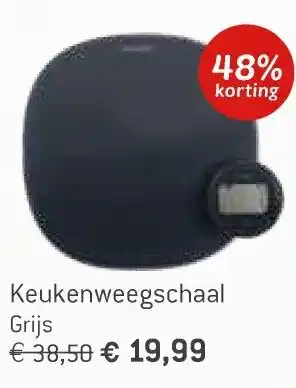 Dekamarkt Keukenweegschaal Grijs aanbieding