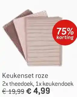 Dekamarkt Keukenset roze aanbieding