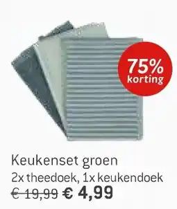 Dekamarkt Keukenset groen aanbieding