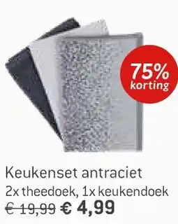 Dekamarkt Keukenset antraciet aanbieding