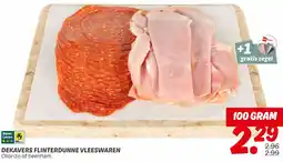 Dekamarkt Dekavers flinterdunne vleeswaren aanbieding