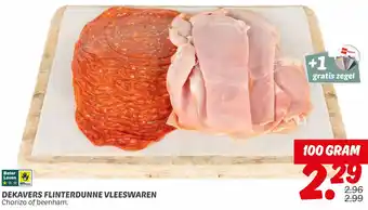 Dekamarkt Dekavers flinterdunne vleeswaren aanbieding