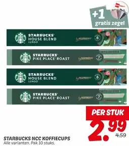 Dekamarkt Starbucks ncc koffiecups aanbieding
