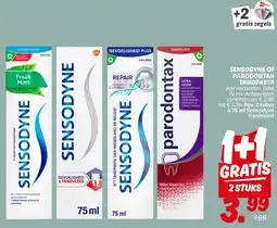 Dekamarkt Sensodyne of parodontax tandpasta aanbieding