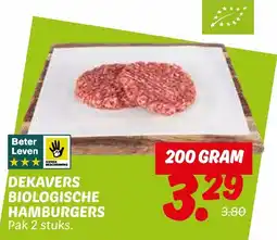 Dekamarkt Biologische hamburgers aanbieding