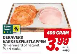 Dekamarkt Dekavers Varkensfiletlappen aanbieding