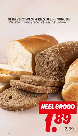 Dekamarkt Dekavers west fries boerenbrood aanbieding