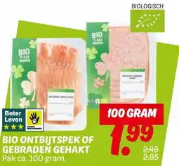 Dekamarkt Bio ontbijtspek of gebraden gehakt aanbieding