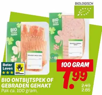 Dekamarkt Bio ontbijtspek of gebraden gehakt aanbieding