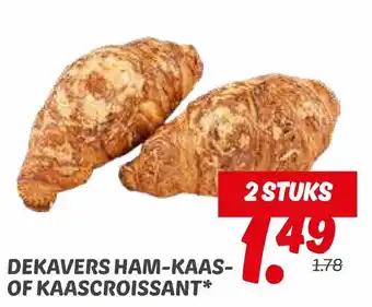 Dekamarkt Dekavers ham kaas of kaascroissant aanbieding