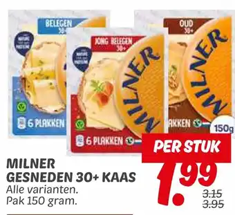Dekamarkt Milner gesneden 30+ KAAS aanbieding