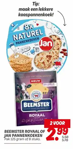 Dekamarkt Beemster royaal of jan pannenkoeken aanbieding