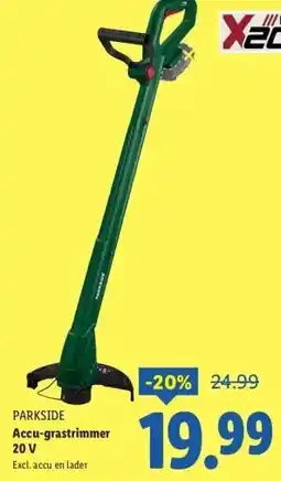 Lidl PARKSIDE Accu-grastrimmer 20 V aanbieding