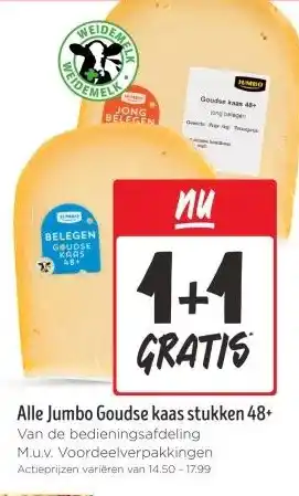Jumbo Alle Jumbo Goudse kaas stukken 48+ aanbieding