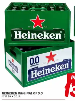 Dekamarkt Heineken original of 0.0 aanbieding