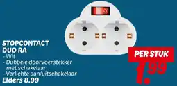 Dekamarkt Stopcontact duo ra aanbieding