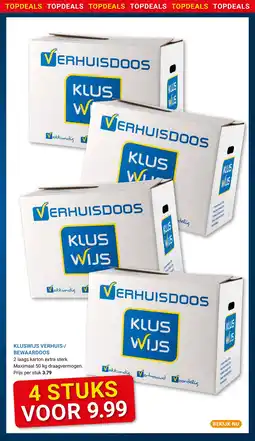 Kluswijs Kluswijs verhuis, bewaardoos aanbieding