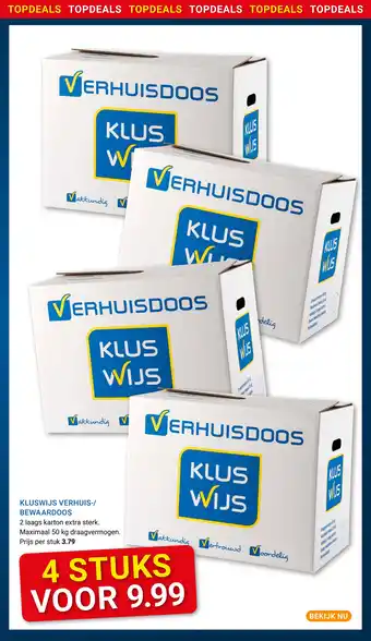Kluswijs Kluswijs verhuis, bewaardoos aanbieding