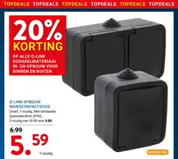Kluswijs Q link opbouw wandcontactdoos aanbieding
