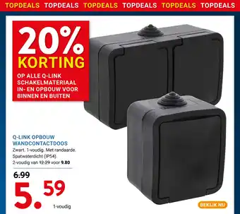Kluswijs Q link opbouw wandcontactdoos aanbieding