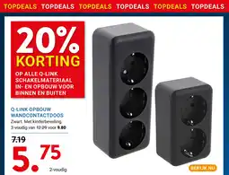 Kluswijs Q link opbouw wandcontactdoos aanbieding