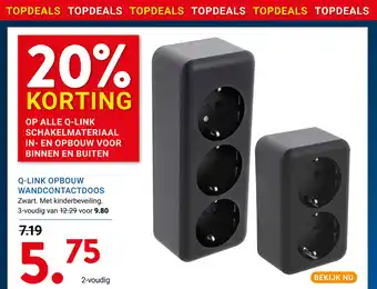 Kluswijs Q link opbouw wandcontactdoos aanbieding