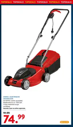 Kluswijs Einhell elektrische grasmaaier aanbieding